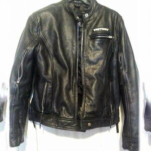 Womens medium VICTORY MOTORCYCLE LEATHER JACKET